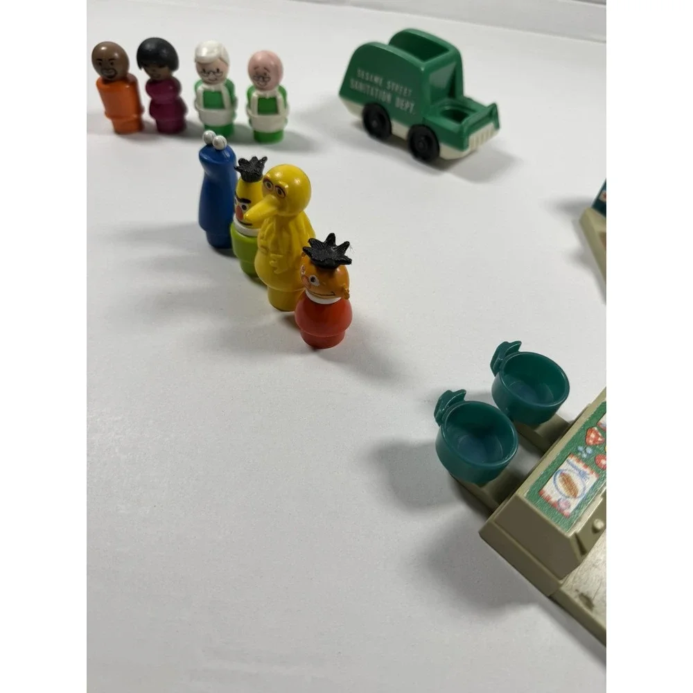 12 Piece Vintage Fisher Price Little People Sesame Street Figures Toys 1970s